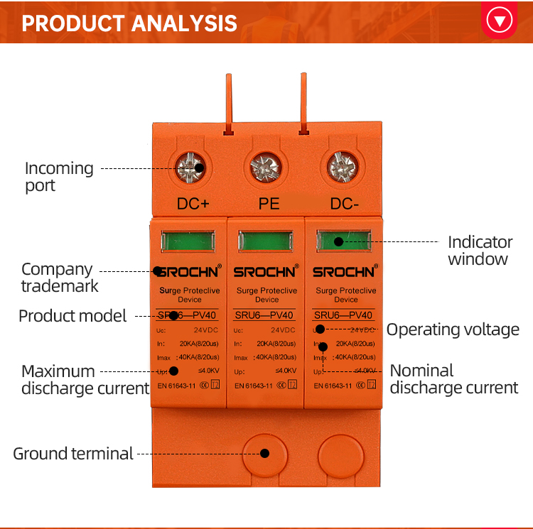 3P 24VDC T2 40kA Surge Protective Device (8)