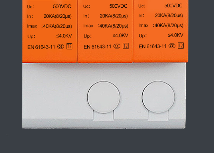 3P 500VDC T2 Surge Protective Device 40kA 20kA SPD09