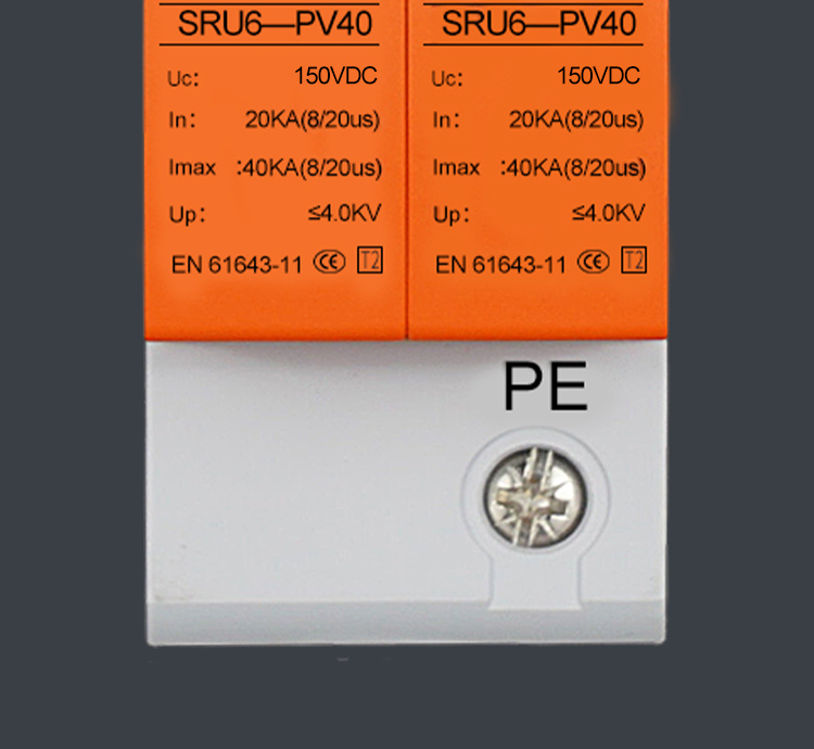 2P 150VDC T2 40kA Surge Protective Device 20kA SPD09