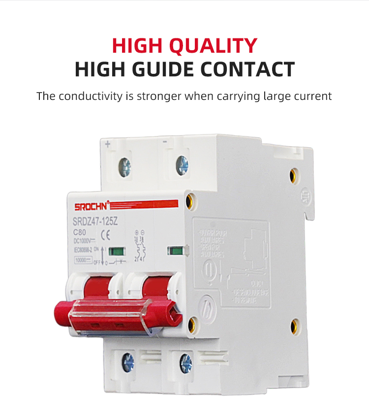 Bipolar MCB 125ADCminiature Photovoltaic Circuit Breaker (9)