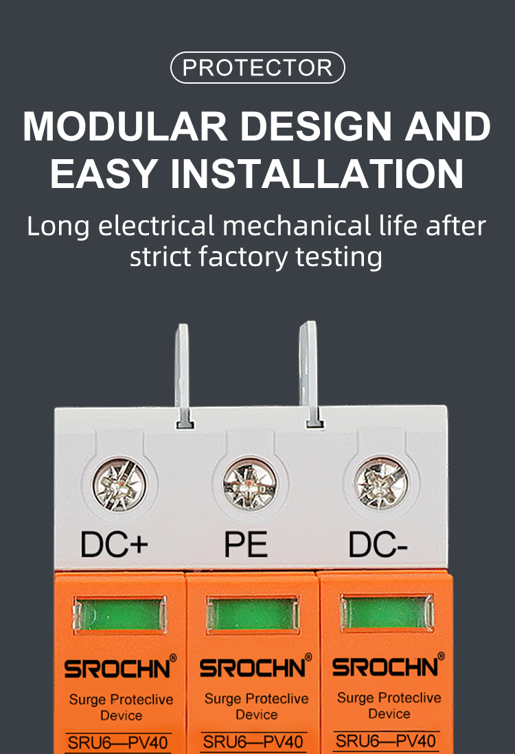 3P 24VDC T2 40kA Surge Protective Device 20kA SPD for Low Voltage DC System Protection (8)